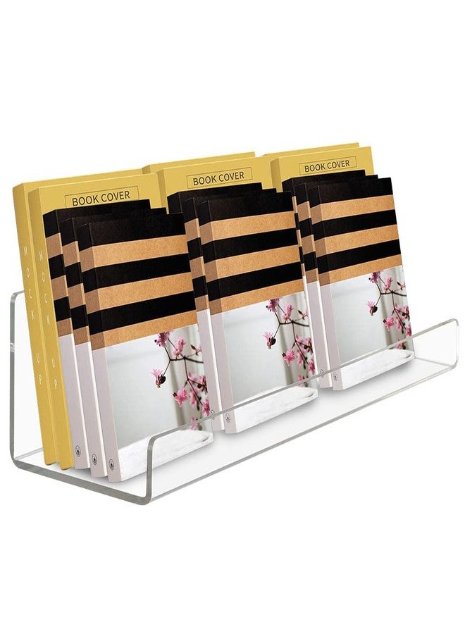 ECOSEAO Floating Shelves Wall Mounted Set of 6, Clear Thinkness Book Shelf Acrylic Album Record Holder Display for Bedroom Living Room Bathroom Kitchen Office Clear(15inch-6Pack) - Image 5